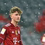 Paul Wanner during his Bayern Munich debut.