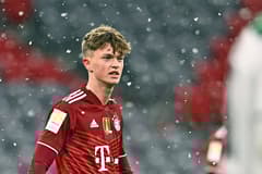 Paul Wanner during his Bayern Munich debut.