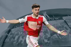 Kieran Tierney playing against FC Zurich for Arsenal in the Europa League