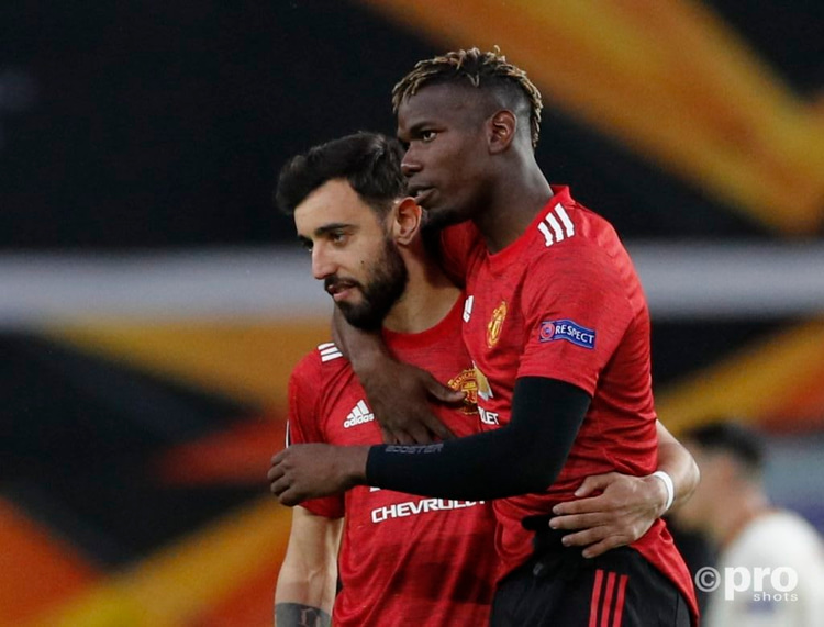 Man Utd’s Bruno Fernandes and Paul Pogba