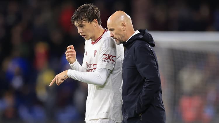 Victor Lindelof and Erik ten Hag