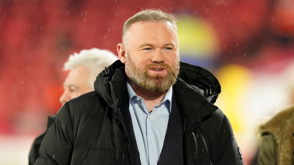 Wayne Rooney working as a pundit for the BBC, 2024