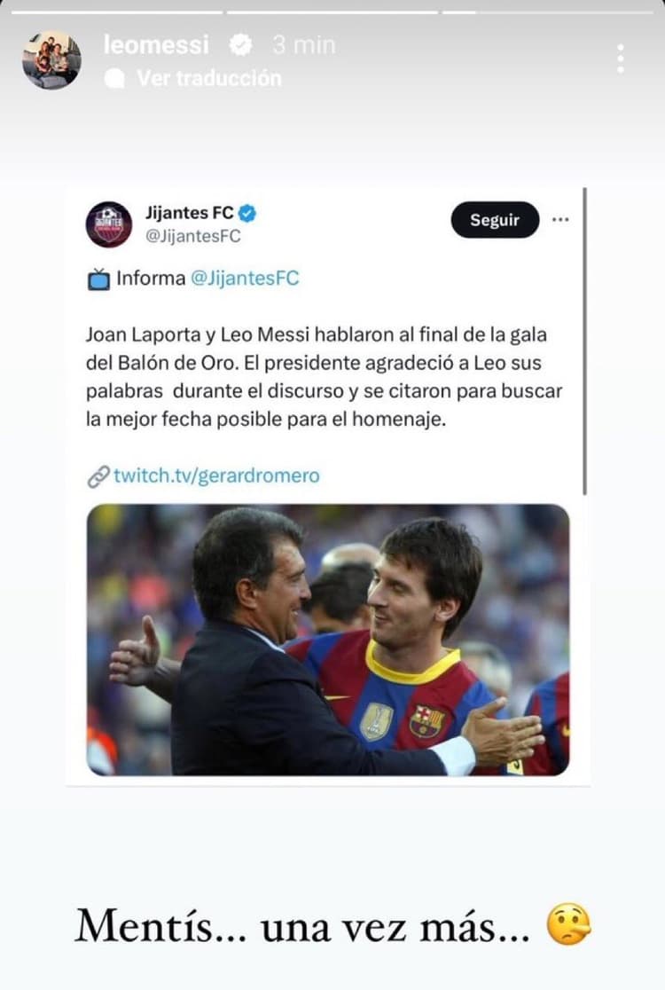 Messi's response to Barcelona claim