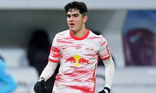 Hugo Novoa in action for Leipzig.