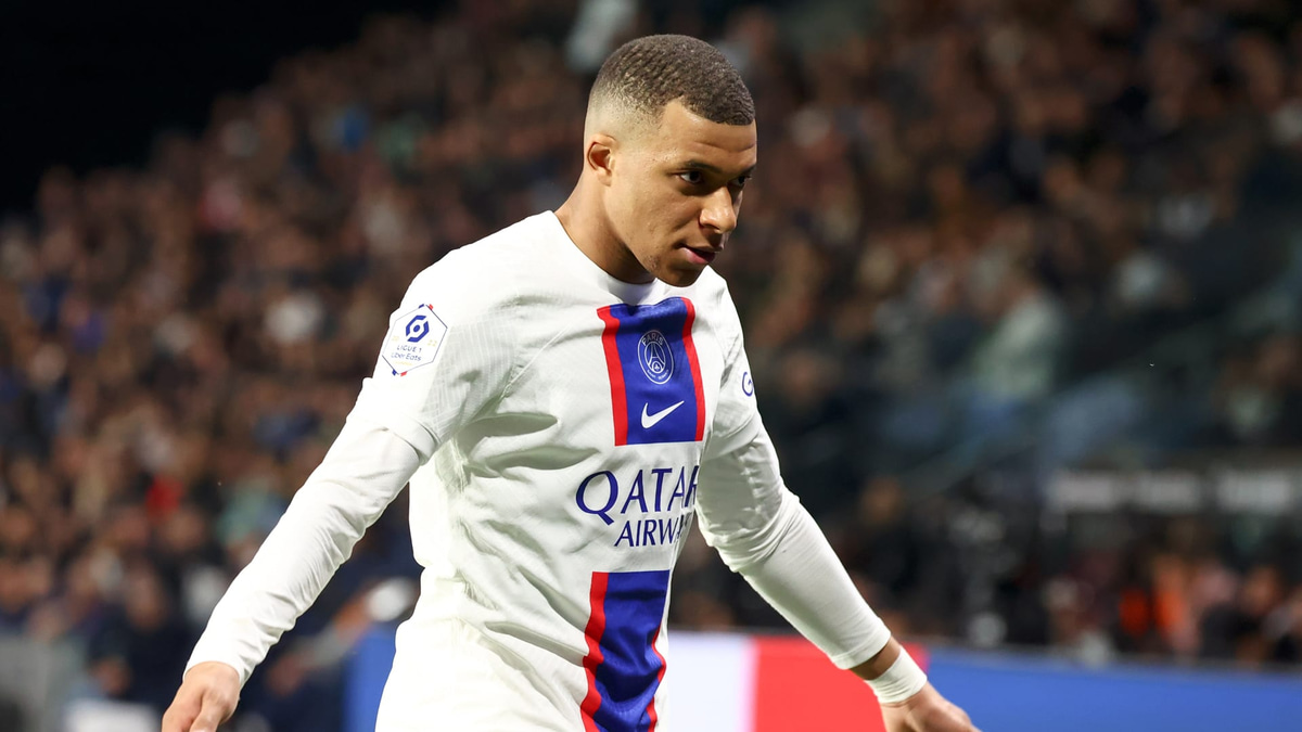 Kyliajn Mbappe after his brace against Angers.