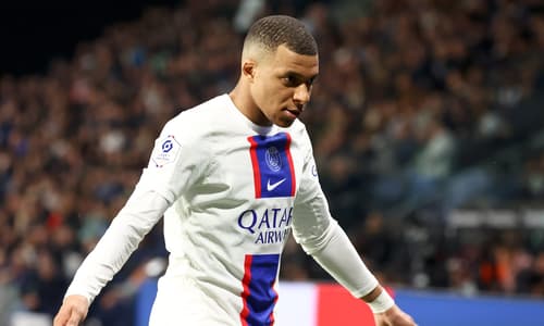 Kyliajn Mbappe after his brace against Angers.
