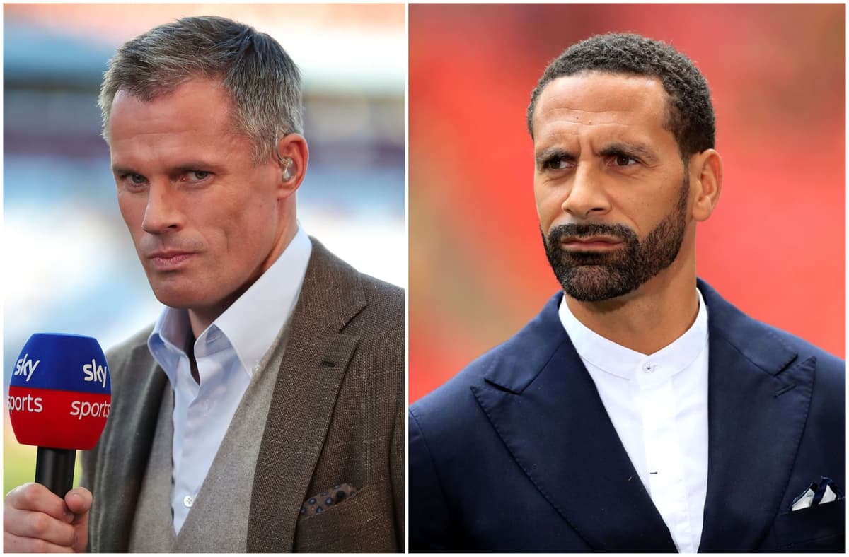 Jamie Carragher and Rio Ferdinand