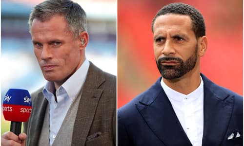 Jamie Carragher and Rio Ferdinand