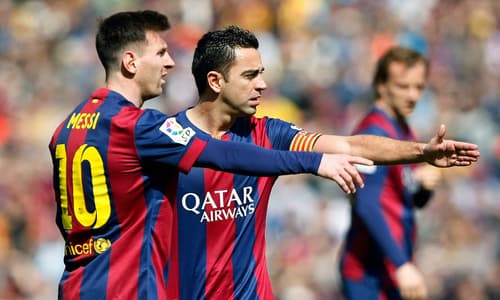 Lionel Messi and Xavi paying for Barcelona.