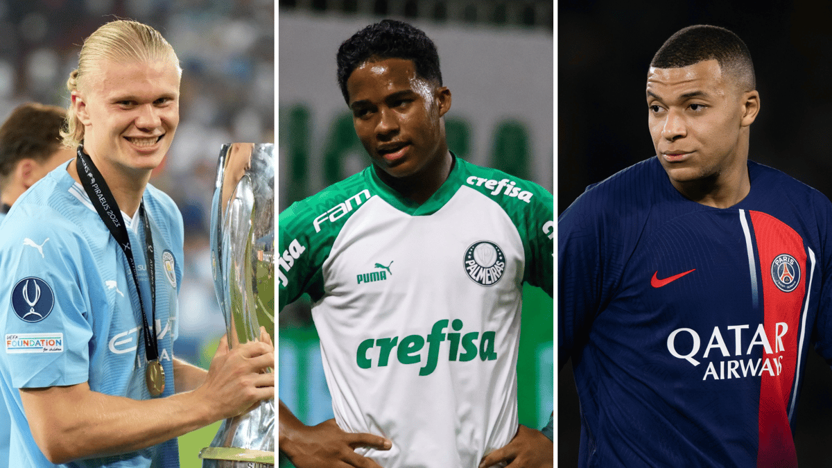 Erling Haaland, Endrick, Kylian Mbappe