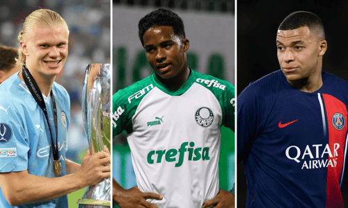 Erling Haaland, Endrick, Kylian Mbappe
