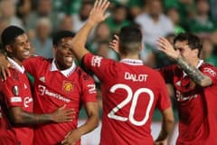 Man Utd players Rashford, Martial, Dalot and Lindelof.