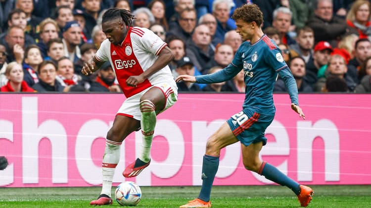 Calvin Bassey in action for Ajax