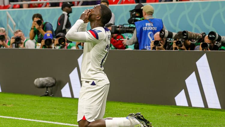Timothy Weah scoorde het eerste doelpunt voor de Verenigde Staten op het WK