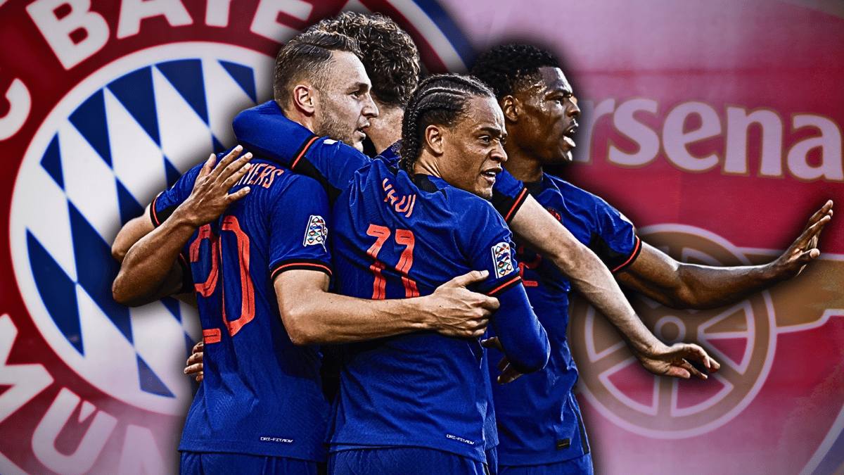 Teun Koopmeiners, Xavi Simons, Denzel Dumfries, Arsenal, Bayern München