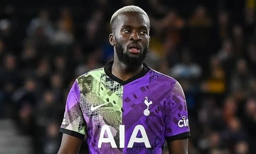 Tanguy Ndombele playing for Tottenham