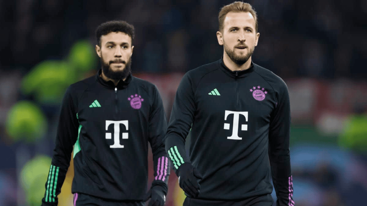 Noussair Mazraoui, Harry Kane, Bayern München
