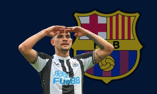 Bruno Guimaraes, Newcastle, Barcelona badge