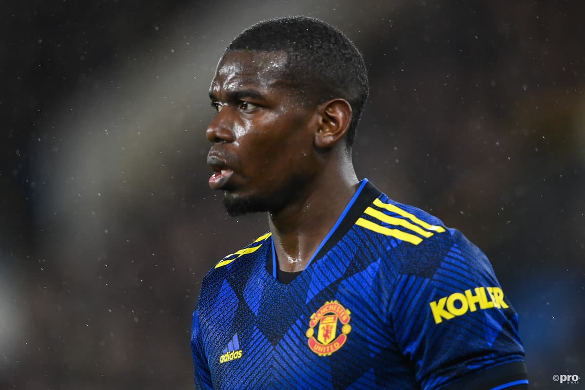 Paul Pogba in action, Burnley v Man Utd in Premier League