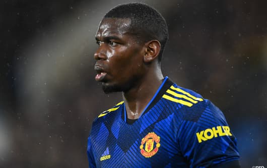 Paul Pogba in action, Burnley v Man Utd in Premier League