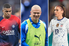 Kylian Mbappe, Erling Haaland, Alex Morgan