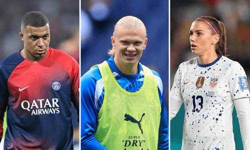 Kylian Mbappe, Erling Haaland, Alex Morgan