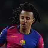 Jules Kounde in Barcelona's home kit