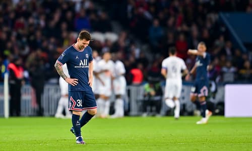 Lionel Messi of PSG was substituted at half-time against Lille