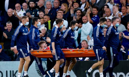 Harvey Elliott suffers serious injury, Leeds v Liverpool, 2021