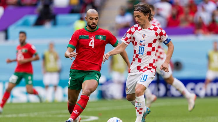 Amrabat in action against Croatia