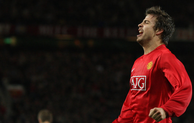 Piqué bij Manchester United. 