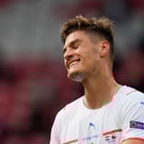 Patrik Schick in action for Czech Republic at Euro 2020