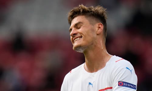 Patrik Schick in action for Czech Republic at Euro 2020