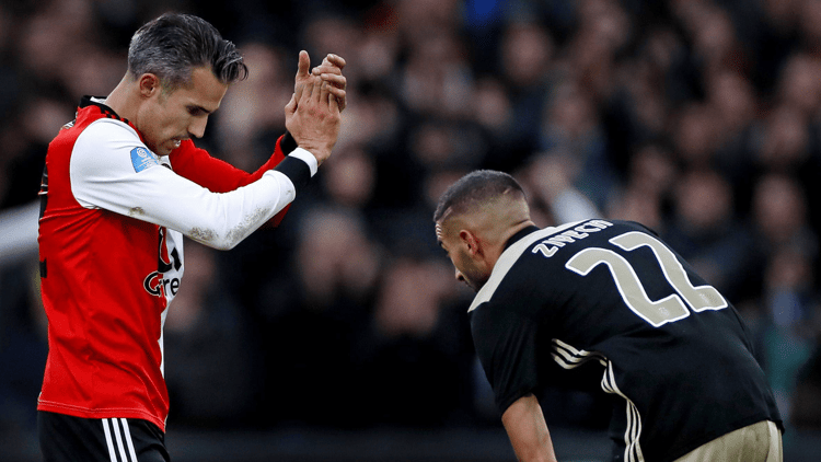 Robin van Persie speelde in totaal 122 wedstrijden voor Feyenoord en scoorde 46 keer voor de club uit Rotterdam.