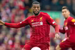 Gini Wijnaldum playing for Liverpool.