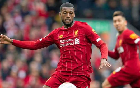 Gini Wijnaldum playing for Liverpool.