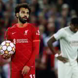 Mohamed Salah in action during Liverpool v Milan in the Champions League 