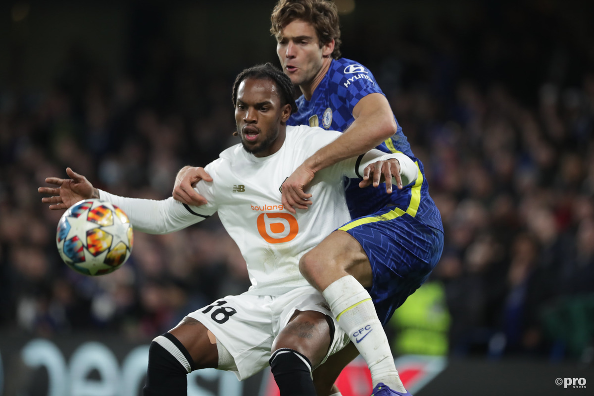 Renato Sanches playing Chelsea in the Champions League with Lille