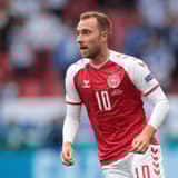 Christian Eriksen playing for Denmark at Euro 2020 before his cardiac arrest