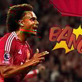 Man Utd's Joshua Zirkzee celebrates scoring against Fulham in the Premier League