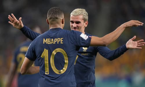 France duo Kylian Mbappe and Antoine Griezmann.