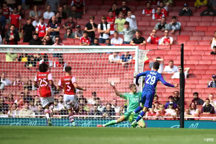 Kai Havertz scores against Arsenal for Chelsea