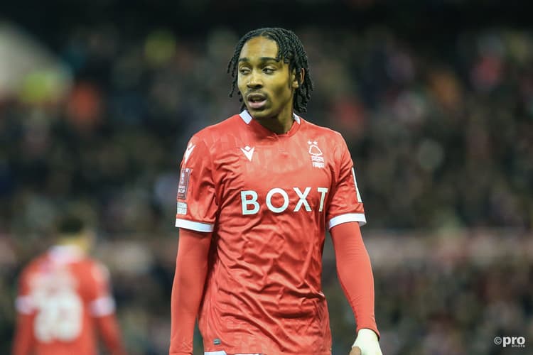 Djed Spence in Nottingham Forest's FA Cup match vs Arsenal.