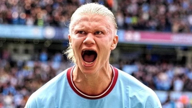 Haaland made five goal contributions against Man Utd