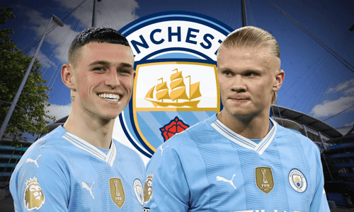 Phil Foden, Erling Haaland, Man City, 2023/24
