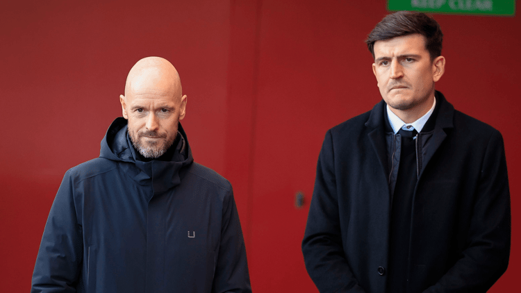 Erik ten Hag and Man Utd captain Harry Maguire