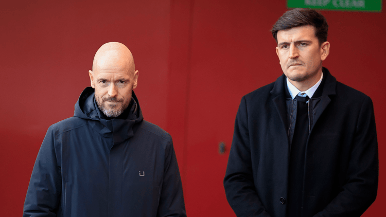 Erik ten Hag and Man Utd captain Harry Maguire