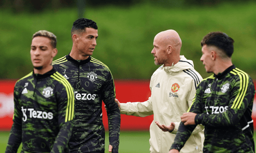 Erik ten Hag, Cristiano Ronaldo, Manchester United