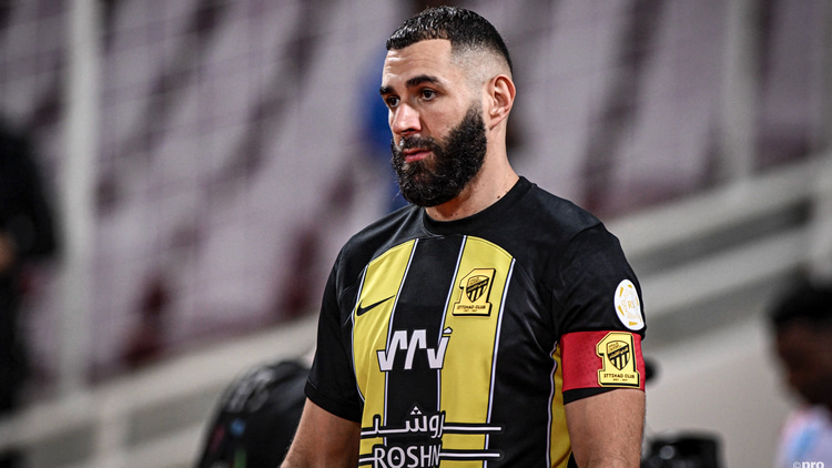 Karim Benzema in action for Al-Ittihad