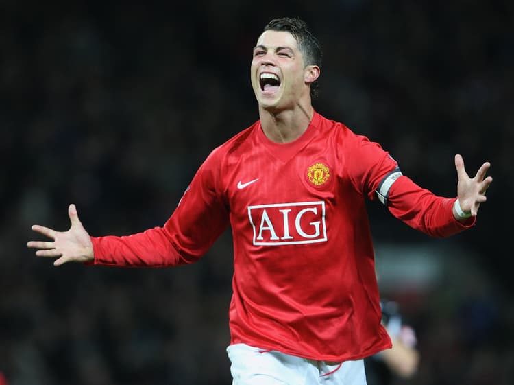 Cristiano Ronaldo during his first spell at Man Utd